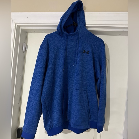 Under Armour Blue Coldgear Loose Long Sleeve Men's Extra Large Hoodie Sweatshirt - Picture 1 of 5